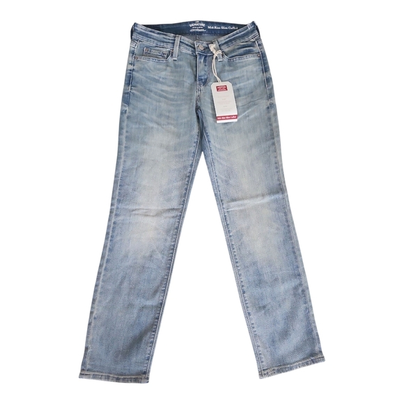 Women's Levis Light Blue Straight Leg Jeans NWT 2 - Picture 1 of 5